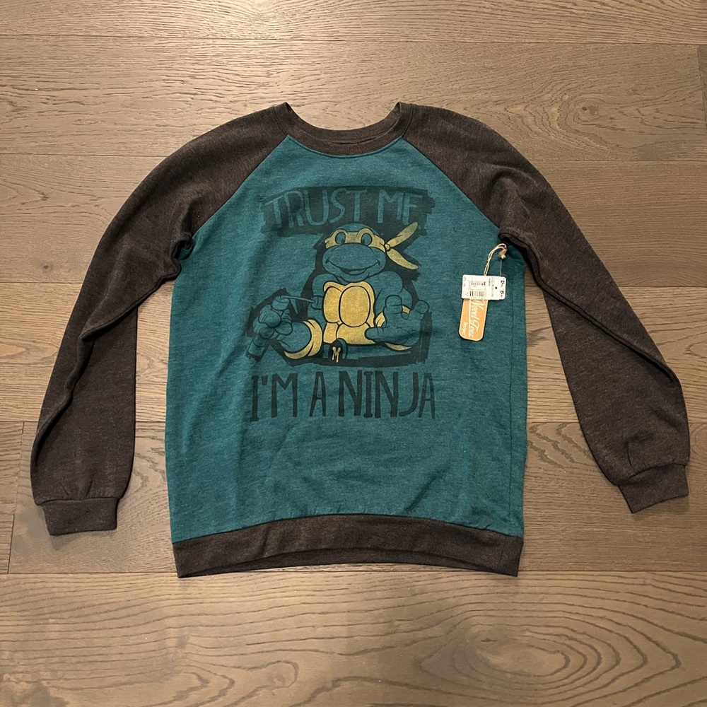 Ninja boys long sleeve top sz 10/12 NWT
